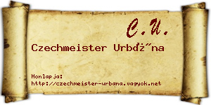 Czechmeister Urbána névjegykártya